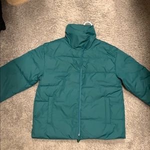 J Crew Green Puffer Jacket